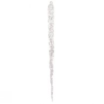 Itens Pingentes de gelo decorativos para pendurar decoração de inverno transparentes 28,5 cm 3 peças