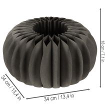 Itens Decoração de mesa em papel com formato de favo de mel em formato de abóbora, dobrável, redonda, 34 cm, 2 peças.