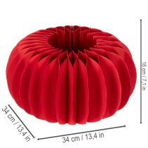 Itens Papel decorativo em formato de abóbora com padrão de favo de mel, 34 cm, 2 unidades