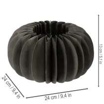 Itens Anel decorativo de papel em formato de abóbora com favo de mel, 24 cm, 4 peças