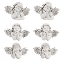 Itens Decoração de túmulo cinza anjo decorativo poliresina 7,5×5cm 6 un