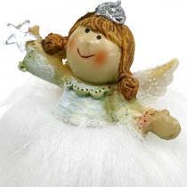 Anjo Deco Anjo de Natal figura de anjo com estrela Altura 12cm 2 unidades