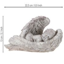 Itens Anjo decorativo dormindo com asas figura de anjo túmulo 22,5cm