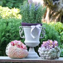 Morango decorativo, vaso de plantas, decoração de concreto para plantio L17cm