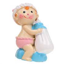 Itens Figura Deco azul bebê, rosa 4,5 cm 2 unidades