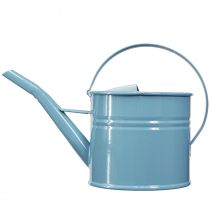 Itens Regador decorativo para flores em metal azul, 28x13x17cm, 1,25l, para decoração de jardim e varanda.