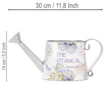 Itens Regador decorativo em metal com estampa de hortênsias, estilo vintage, 30x11x14,5cm