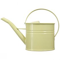 Itens Regador decorativo de metal, verde/amarelo, pequeno, 28x13x17cm, 1,25l, estilo vintage, decoração para varanda.