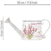 Itens Regador decorativo de metal, lavanda, design retrô para jardim, 30×11×14,5cm