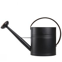 Itens Regador decorativo vintage em metal, preto e verde-oliva, 60x19x38cm, ideal para varanda ou jardim de inverno.
