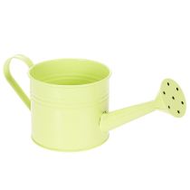 Itens Conjunto de regadores decorativos em tons pastel de salmão, verde e verde-amarelado - vasos de metal Ø11cm A10cm, 8 peças