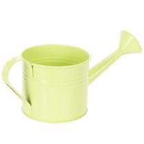 Itens Conjunto de regadores decorativos em tons pastel de salmão, verde e verde-amarelado - vasos de metal Ø11cm A10cm, 8 peças