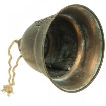Sino decorativo, sino de metal, sino dourado para pendurar Ø20,5cm H24cm
