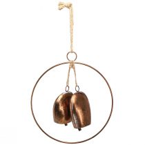 Itens Sinos de Natal tradicionais com acabamento em bronze, decoração para pendurar, campainha de porta Ø29cm
