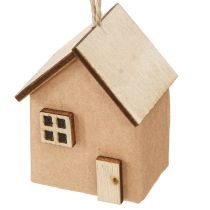Itens Casa decorativa árvore de natal decoração vermelho-marrom natural 6 cm 9 peças