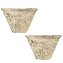 Itens Vaso decorativo de resina para plantador argila terracota Ø17cm H11cm 2 peças