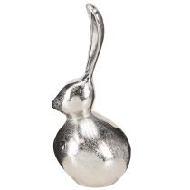 Itens Coelho Decorativo Metal Páscoa Prata Redondo Ø12cm H25cm