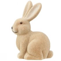 Itens Coelho de Páscoa Decorativo Sentado em Marrom – 2ª Escolha – Flocado H22cm
