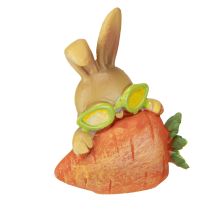 Itens Coelhinho decorativo com cenoura, boneco de decoração de coelho da Páscoa H5,5cm 6 peças
