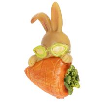 Itens Figura Decorativa Coelho com Cenoura, 6 cm, Conjunto de 3 Peças
