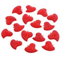 Itens Corações decorativos vermelhos 3,5 cm 16pcs