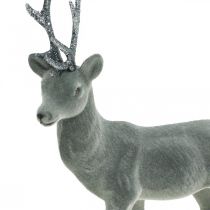 Itens Estatueta decorativa de veado, rena decorativa, antracite, 28 cm de altura