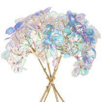 Itens Hortênsia decorativa iridescente flor artificial natal 27cm 4 peças