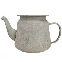 Itens Bule decorativo de metal, estilo vintage, cinza, 24×14×14cm, estilo retrô shabby chic