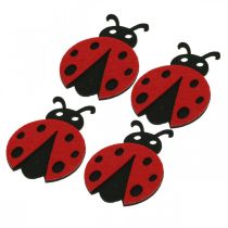 Clipes decorativos joaninha, primavera, besouro da sorte para decorar, decoração de feltro 16pcs