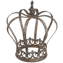 Itens Coroa decorativa estilo antigo decoração em metal ferrugem Ø19,5cm H22cm