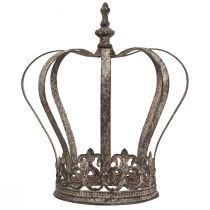 Itens Coroa decorativa estilo antigo decoração em metal ferrugem Ø19,5cm H22cm