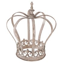 Itens Coroa Decorativa Vintage Metal Crown Cinza Ferrugem Ø19cm H22cm