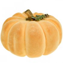 Abóbora decorativa flocada laranja claro decoração de outono Ø30cm