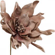 Deco flor de lótus artificial flor de lótus artificial flor marrom L68cm