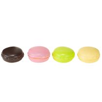 Itens Biscoitos de merengue decorativos artificiais em formato de macaron, coloridos, 5 cm, 8 unidades, decoração para confeitaria.