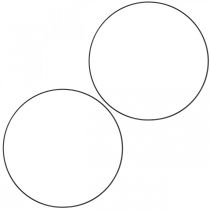 Itens Anel decorativo de metal Anel decorativo Scandi preto Ø25,5cm 6 peças