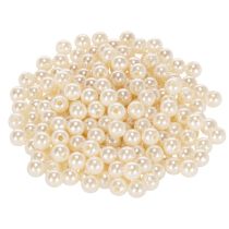 Itens Pérolas decorativas cor champanhe Ø8mm 250 peças