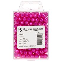 Itens Contas decorativas rosa, Ø8mm, 250 peças