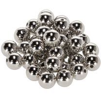 Itens Contas decorativas, prateadas metálicas, 14 mm, 35 peças