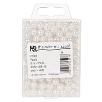 Itens Contas decorativas brancas, Ø8mm, 250 peças