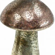 Deco cogumelos vidro decoração de mesa rosa outono Ø6.5cm A10cm 3uds