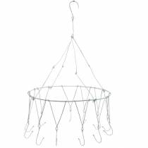 Anel decorativo para pendurar cabide de teto caiado de branco com coroa de ervas de Ø30cm