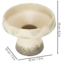 Itens Tigela decorativa de cerâmica, creme acinzentado-esverdeado, Ø20cm, A16cm