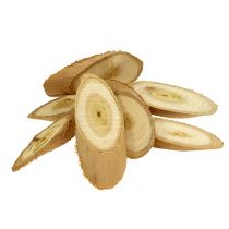 Discos decorativos em madeira oval 9-12cm 500g