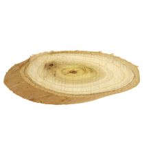 Discos decorativos em madeira oval 9-12cm 500g