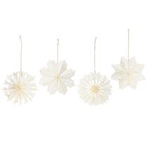 Itens Elegantes flocos de neve de papel para decoração de inverno e Natal.
