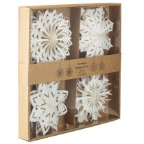 Itens Elegantes flocos de neve de papel para decoração de inverno e Natal.