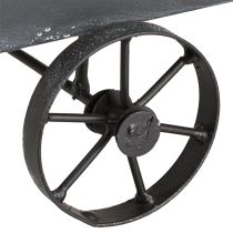 Itens Caixa decorativa para carrinho de mão para plantas em metal antracite L30cm