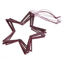 Itens Conjunto de 8 peças de enfeites de Natal decorativos em formato de estrela com glitter, formato de frutinha, diâmetro de 18 cm.