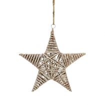 Estrela decorativa para pendurar 25 cm da videira 1p